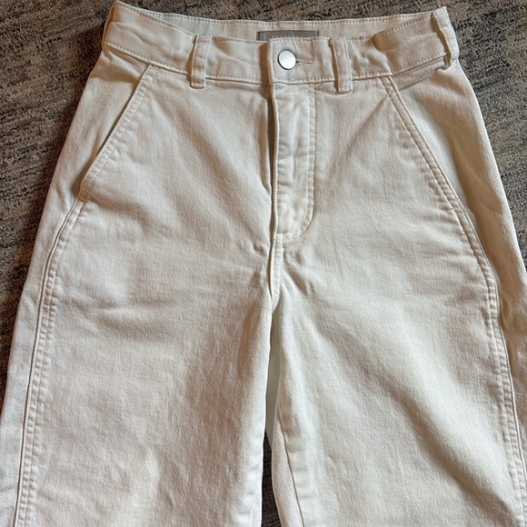 Everlane Cream Organic Cotton jeans - size 0 - barrel jeans - Picture 2 of 7